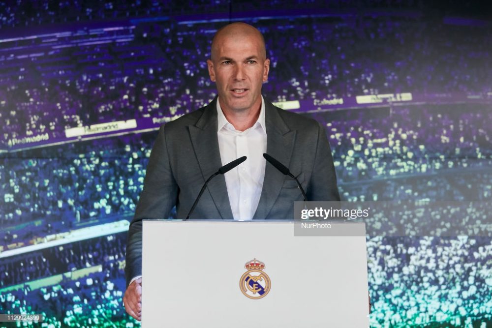 Zinedine Zidane during the press conference Real Madrid