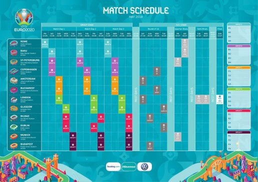 euro 2020 match schedule