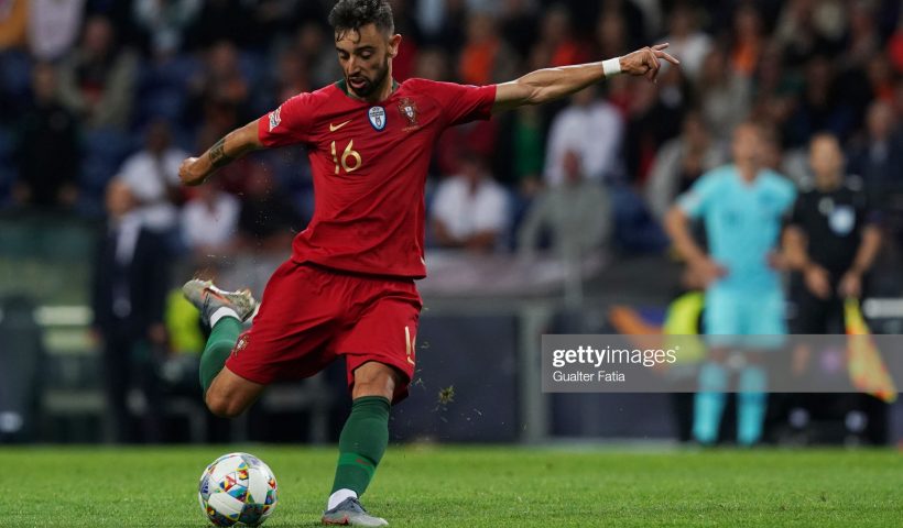 Bruno Fernandes of Portugal and Sporting CP