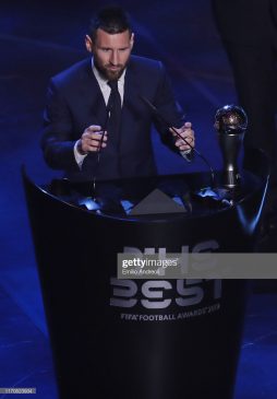 Lionel Messi receives The Best FIFA Men's Player of the Year award