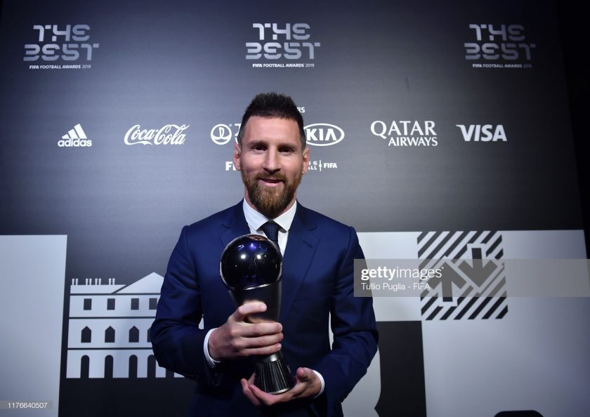 The Best FIFA Men’s Player Award Winner Lionel Messi of FC Barcelona