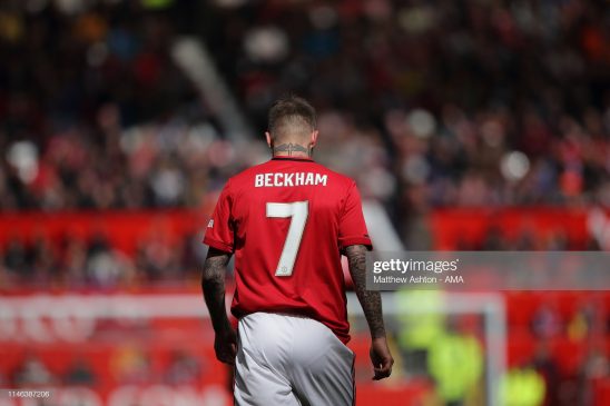David Beckham of Manchester United '99 Legends