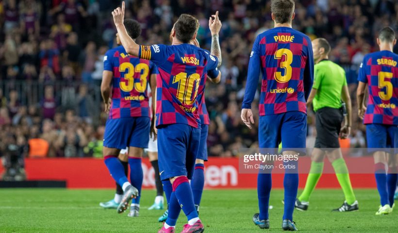 Lionel Messi #10 of Barcelona