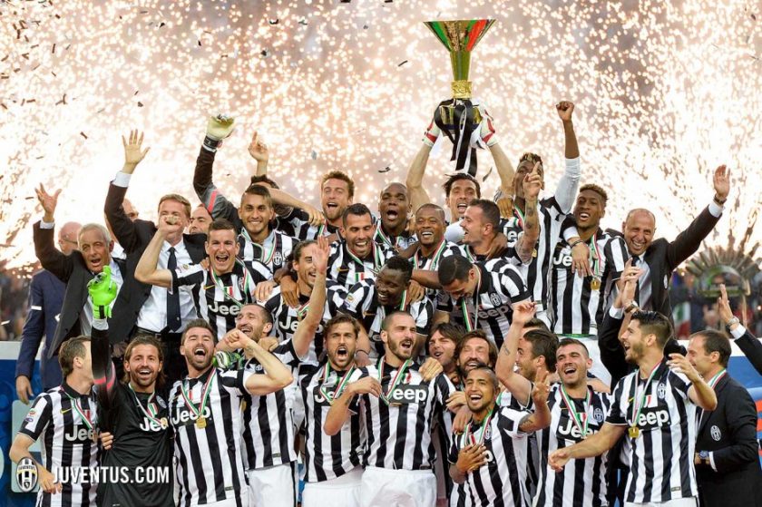 juventus celebrate the title in serie a