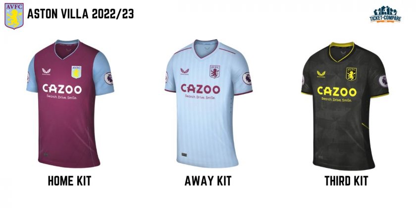 Aston Villa kit range