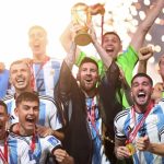 Lionel Messi Argentina World Cup trophy
