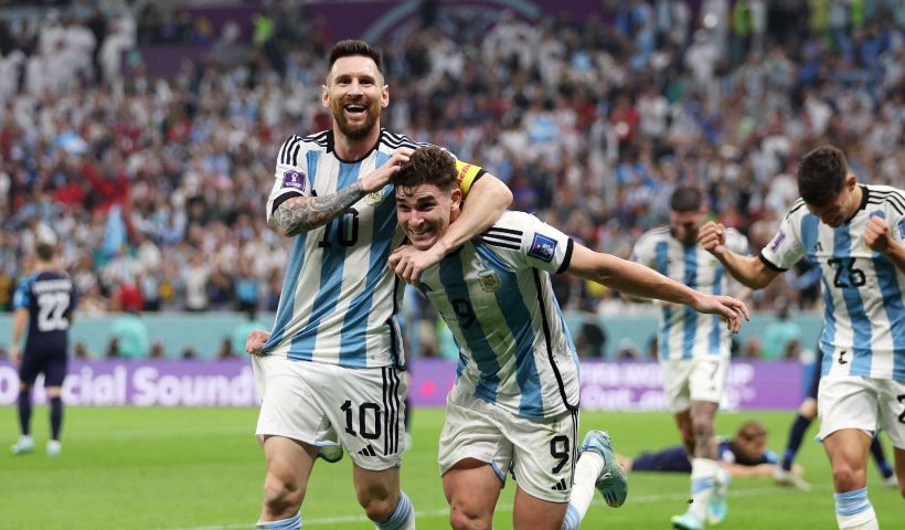 Lionel Messi Julian Alvarez Argentina vs Croatia 2022