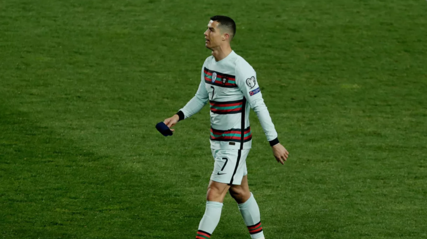 Cristiano Ronaldo of Portugal furious